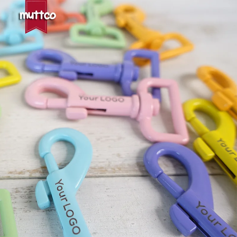 50 unids/lote cierre de perro hebilla de gancho Kirsite Hardware 20mm 25mm cierre de logotipo de grabado láser personalizable para correas