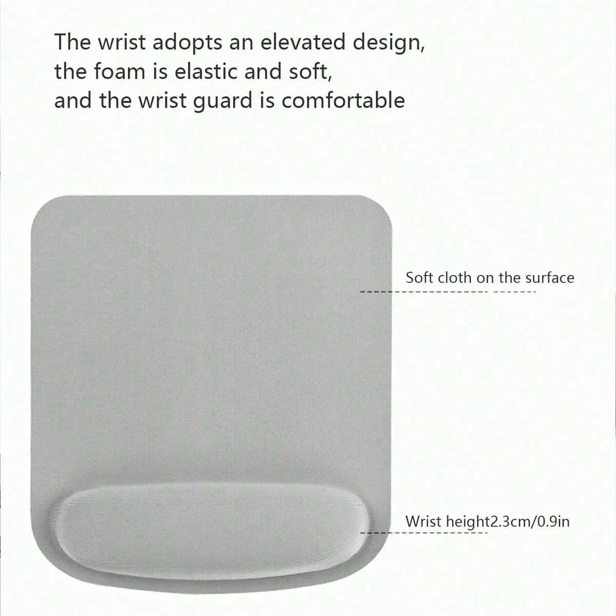 Alfombrilla cuadrada para ratón con reposamuñecas para oficina, alfombrilla de escritorio ergonómica antideslizante para ordenador portátil, 1 pieza