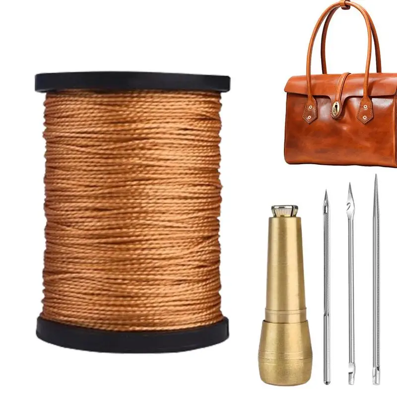 Kit de hilo de coser de nailon, juego de cono de hilo grueso con aguja para entusiastas de la costura, hilo de coser resistente para principiantes - imagen 2