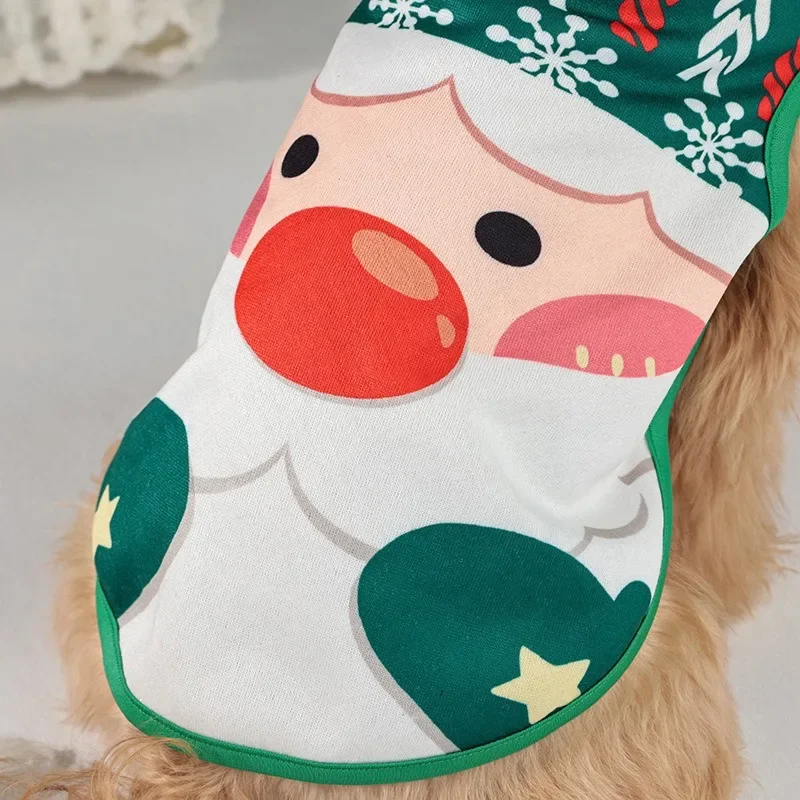 Ropa de Navidad para perros, de cuello alto Sudadera con capucha, juguetes de renos, ropa de gato de Santa Claus, ropa de fiesta de Navidad para mascotas, Otoño e Invierno - imagen 4