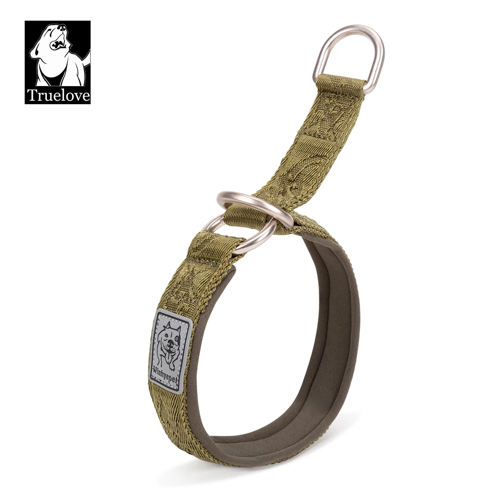 TRUELOVE Collar para mascotas, correas de nailon, cadena P, acolchado de neopreno a prueba de explosiones, entrenamiento para correr, perros grandes, medianos y pequeños YC1851