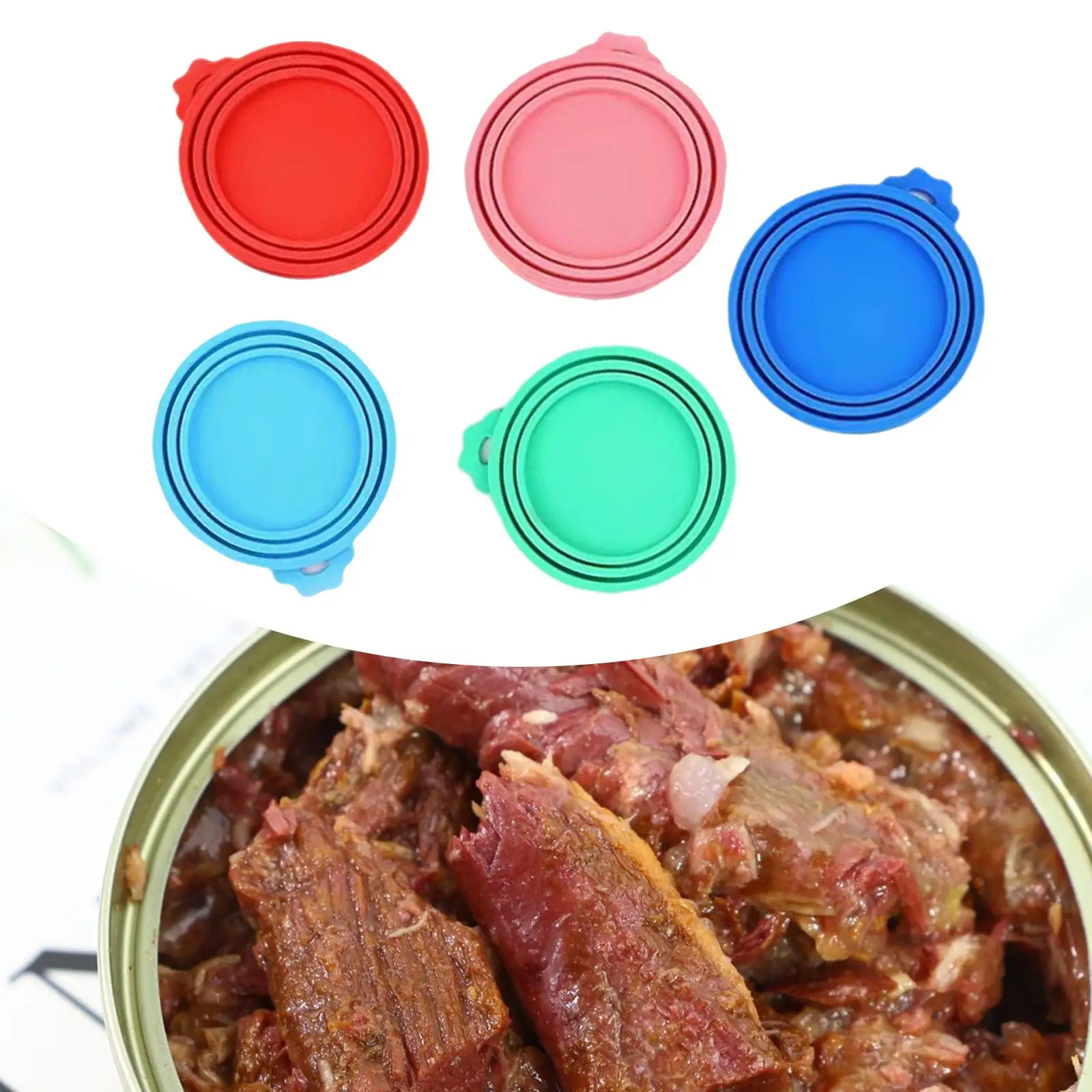 Food Can Lid Pet Supplies Dog Cat Food Canned Storage Tin Cap Fresh Keeping Silicone Seal Lid for Daily Supplies Dog Cat Food