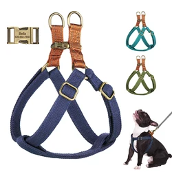 Arnés de nailon personalizado para perros con grabado gratis
