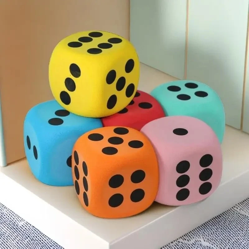 Dados de espuma grandes de 80mm para niños, dados de seis lados, juguete para contar, ayudas de aprendizaje para juegos de mesa de aula, enseñanza de matemáticas, 1 ud. - imagen 2