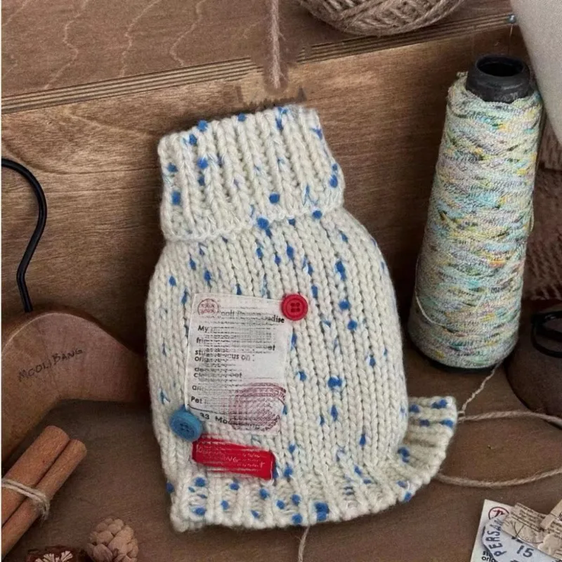 Detalle del tejido de algodón del suéter