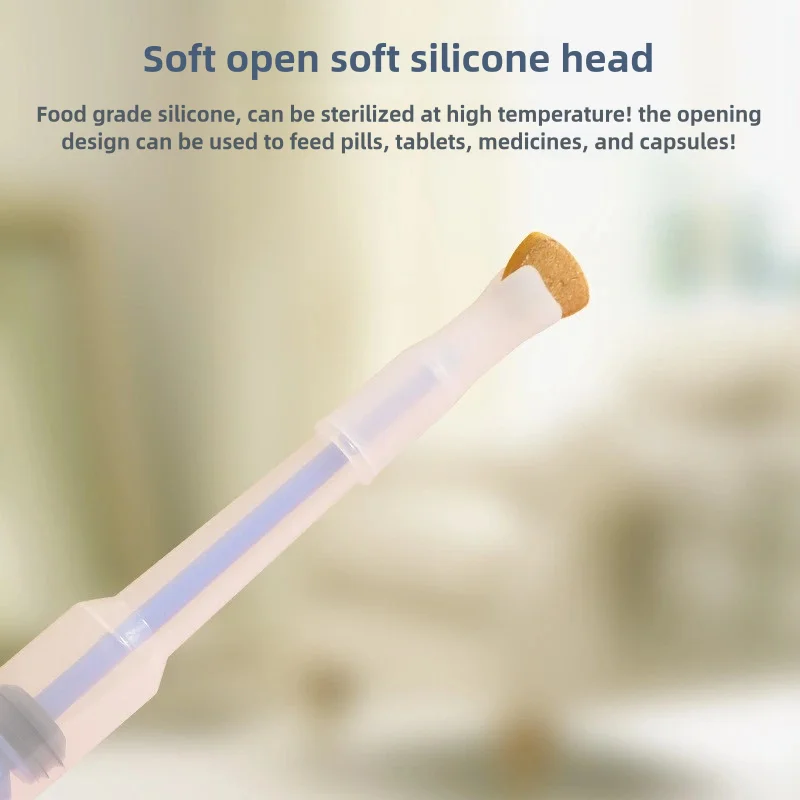 Alimentador de medicamentos de silicona propulsivo para mascotas, tableta líquida cómoda para perros y gatos, Universal, seguro, fácil de limpiar y usar repetidamente, 1 ud. - imagen 4