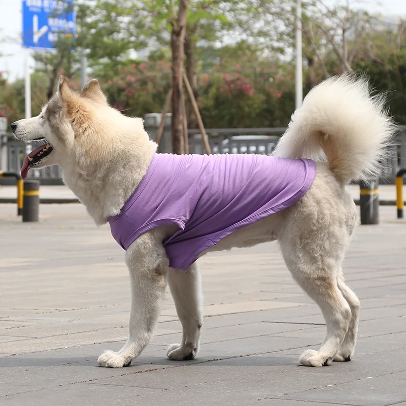 Ropa de algodón de pelo dorado para perros y gatos, chaleco de entrenamiento para mascotas de tamaño mediano y grande - imagen 2
