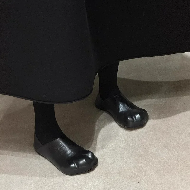 Adorable garra de gato, zapatos sin cordones de cuero suave con parte inferior plana, zapatos planos Mary Jane para mujer, zapatos casuales cómodos, suela de goma - imagen 5