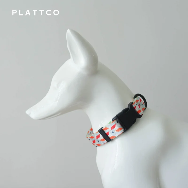 PLATTCO Collar de perro extraíble WHTTE VILLAGE Collar ajustable con estampado de nailon para perros pequeños, medianos y grandes, 5 tamaños PDC330 - imagen 3