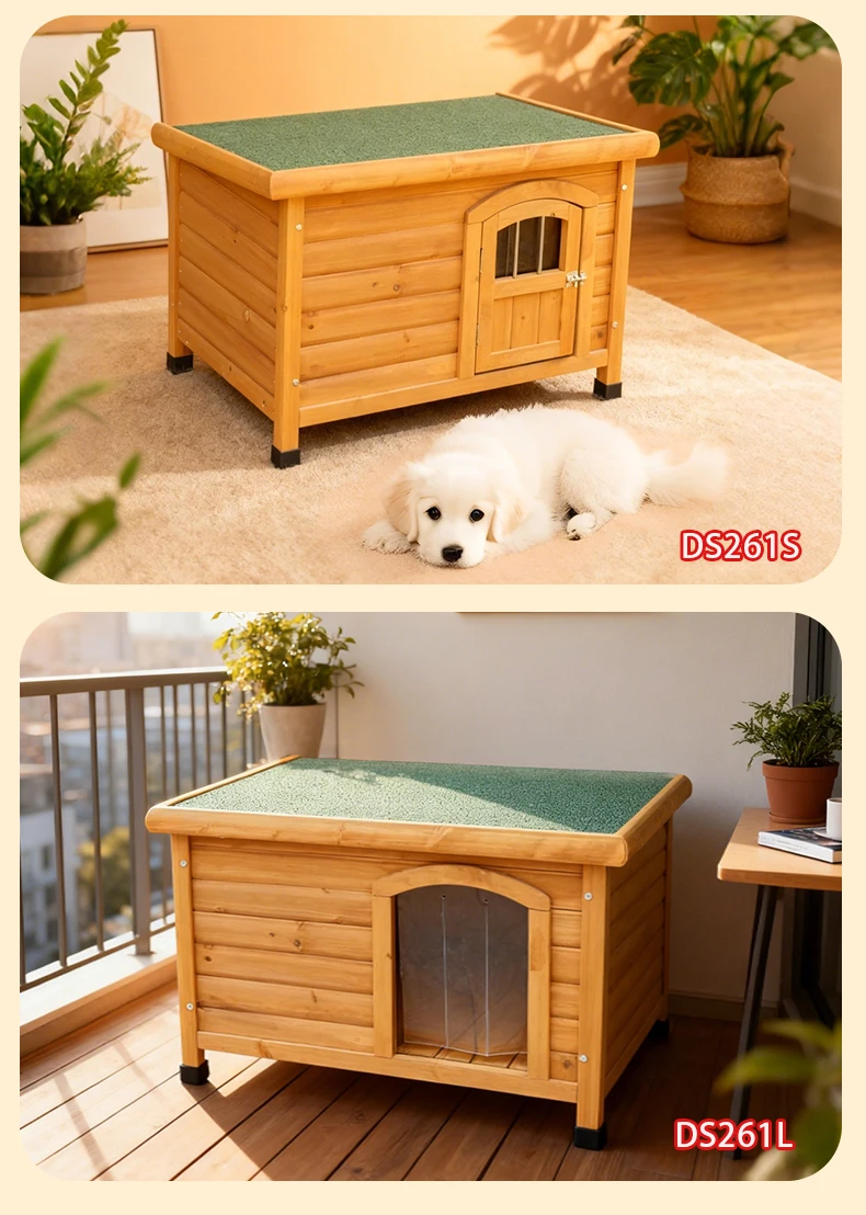 Casa para perros montada en exterior