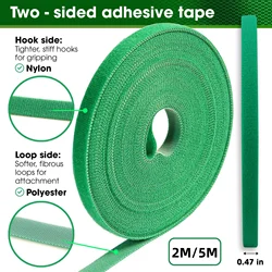 Atador reutilizable verde para plantas de jardín - Nailon y bambú