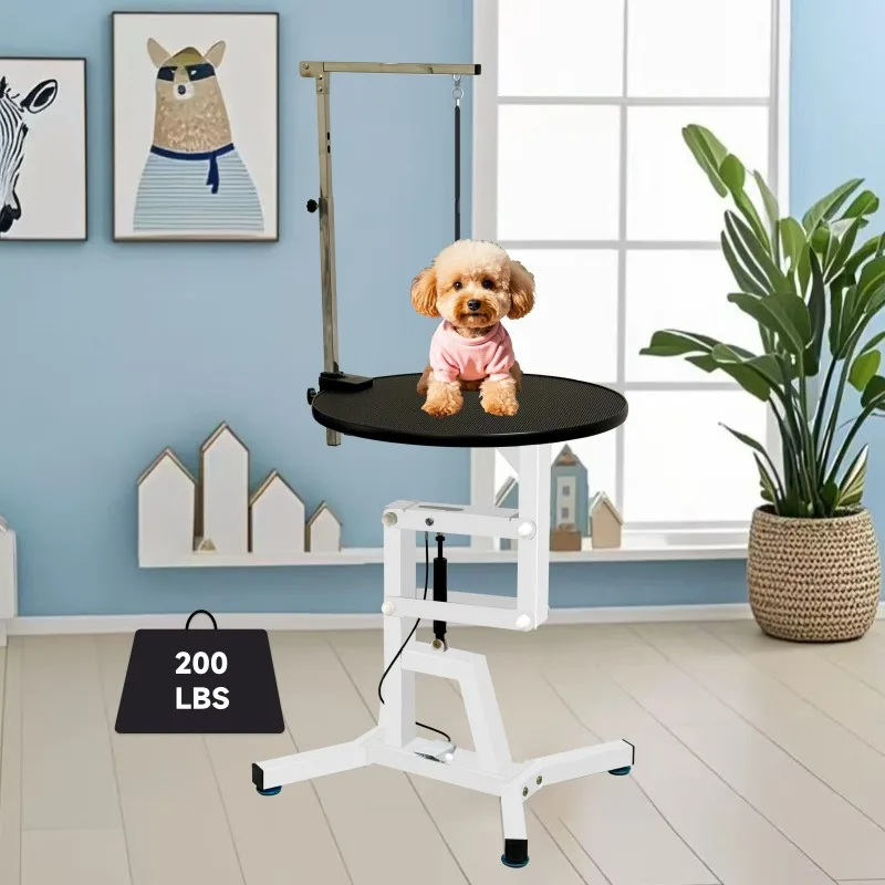 Mesa de aseo para mascotas, mesa elevadora hidráulica giratoria neumática, tienda de mascotas, lavado, corte, soplado, mesa de aseo para animales pequeños - imagen 3