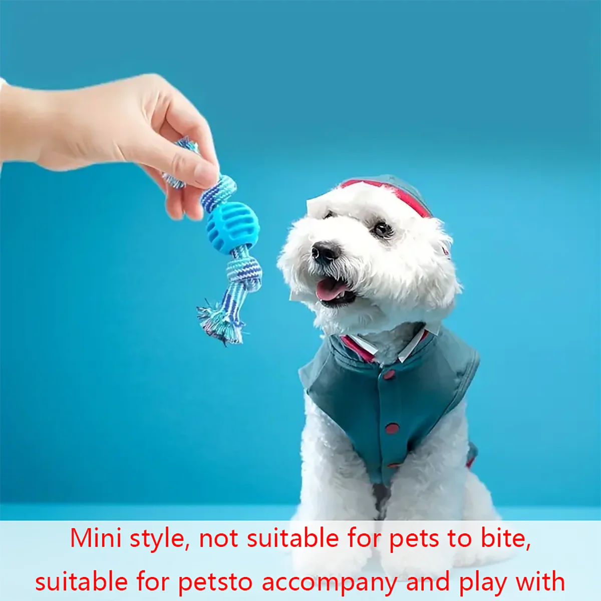 Juguete interactivo para masticar perros-utiliza este juguete anudado de una pieza para mantener a tu mascota divertida y activa. - imagen 3