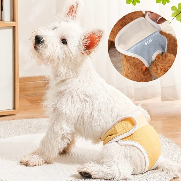 Pañales reutilizables para perros femeninos, pantalones sanitarios lavables para perros en el calor, pantalones cortos de seguridad fisiológicos para mascotas para cachorros y gatitos