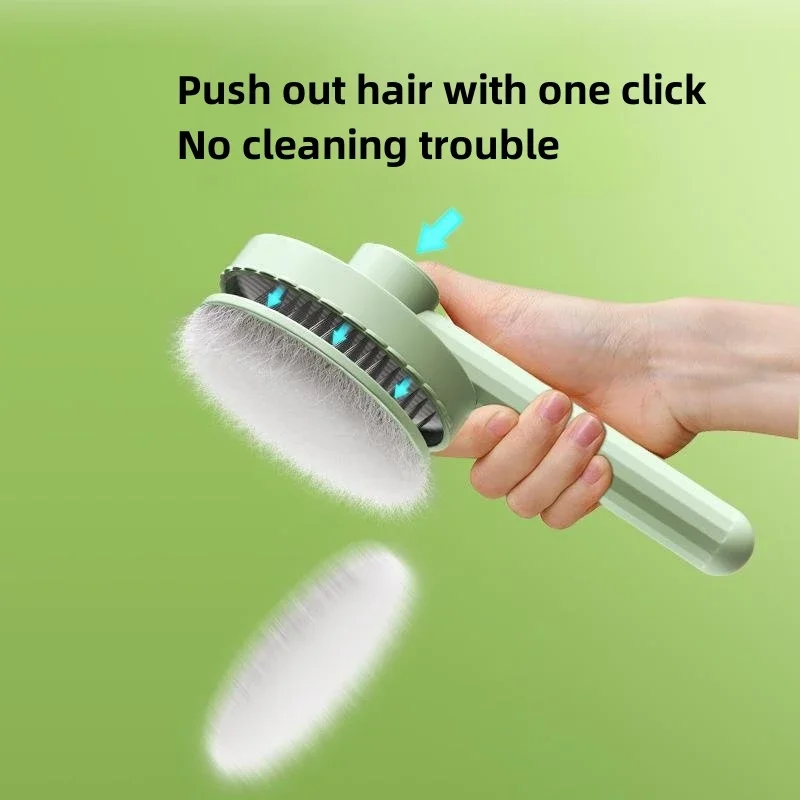 Peine de depilación para mascotas, cepillo rebanador de autolimpieza para gatos y perros, raspador, herramienta de aseo para mascotas, accesorios para gatos - imagen 3