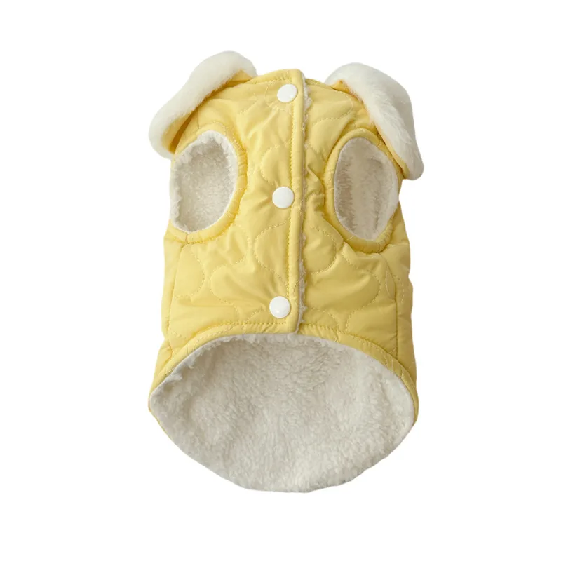 Abrigo grueso de dibujos animados para otoño e invierno, abrigo de retales de lana de cordero, Parkas cálidas para gatos, ropa para mascotas, perros pequeños y medianos - imagen 5