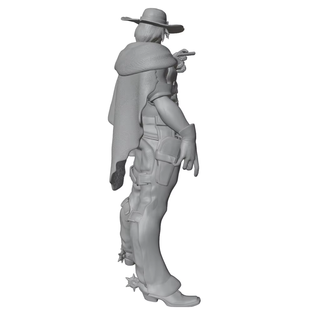Miniatura de vaquero en resina sin pintar para coleccionar - imagen 3