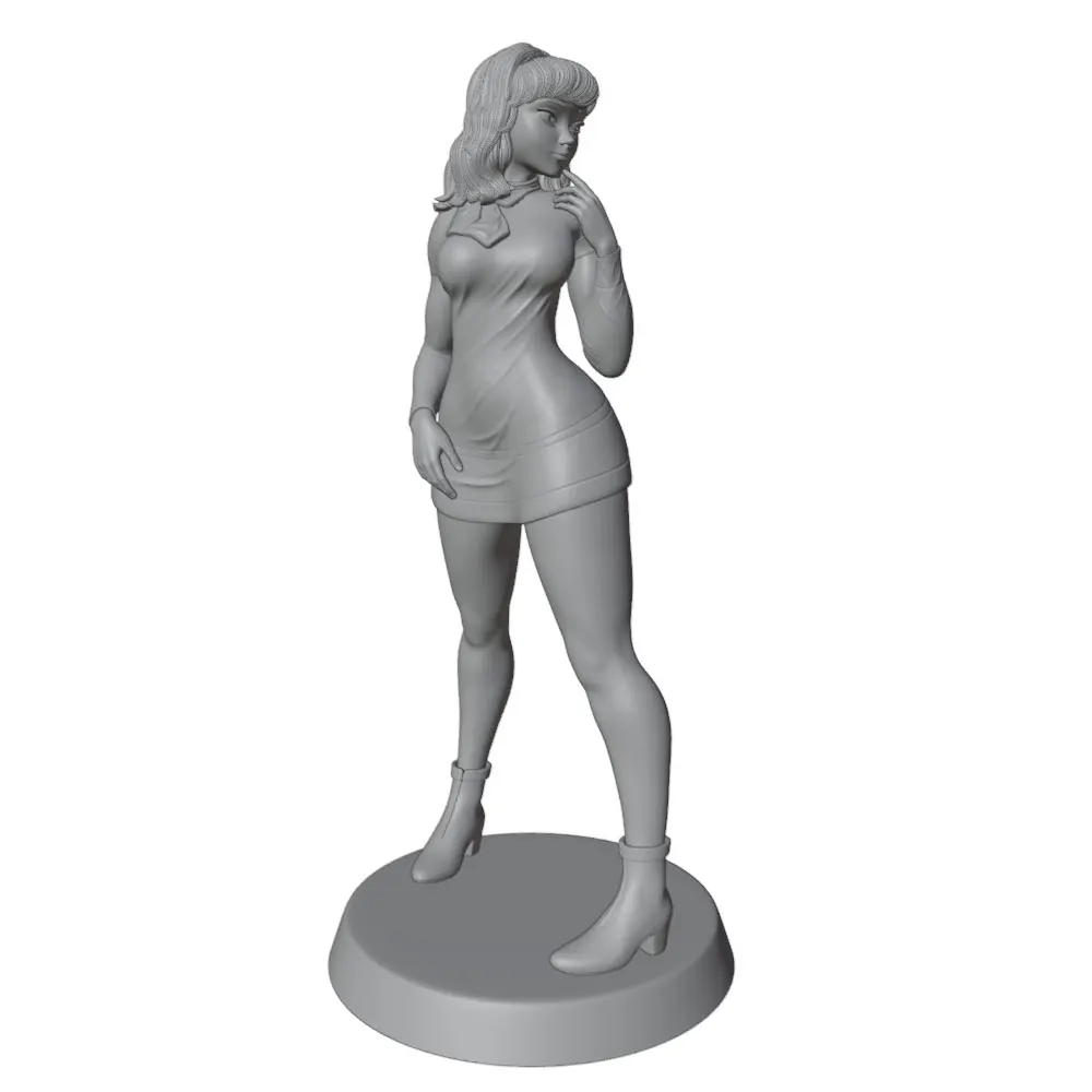 Kit de miniatura resina chica sexy sin montar ni pintar, gris 3D