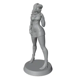 Kit de miniatura resina chica sexy sin montar ni pintar, gris 3D