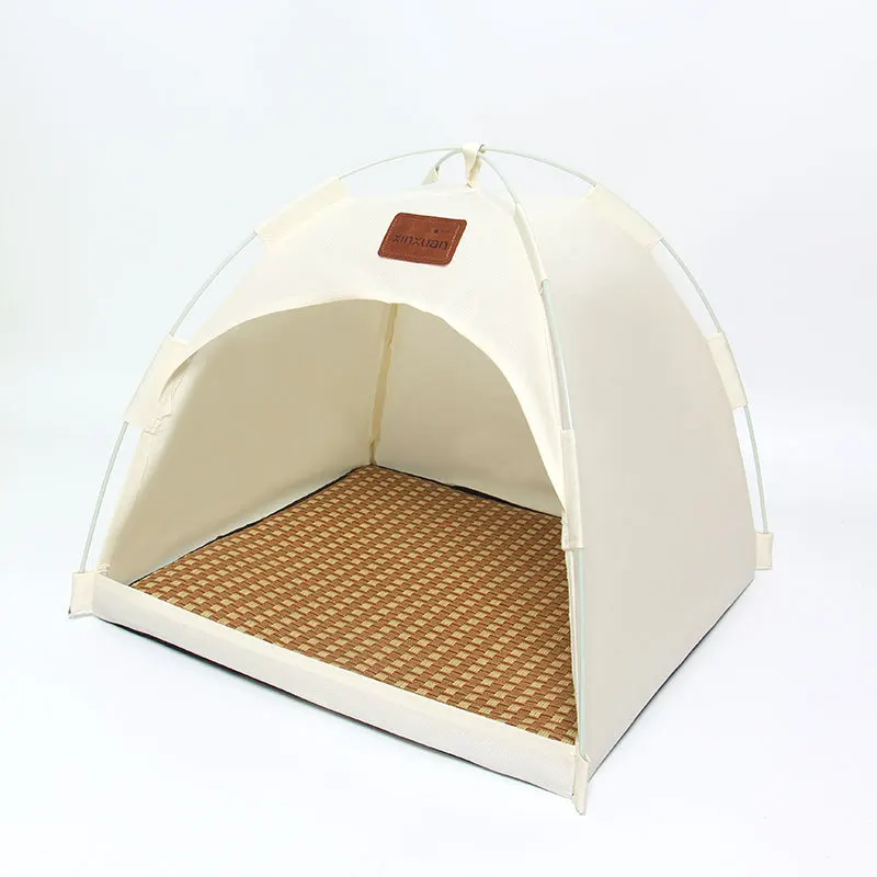 Casa de campaña semicerrada transpirable plegable para perros y gatos