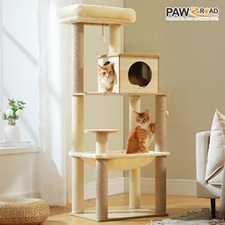 Árbol para gatos con rascadores de sisal, hamaca y cama – Varios niveles