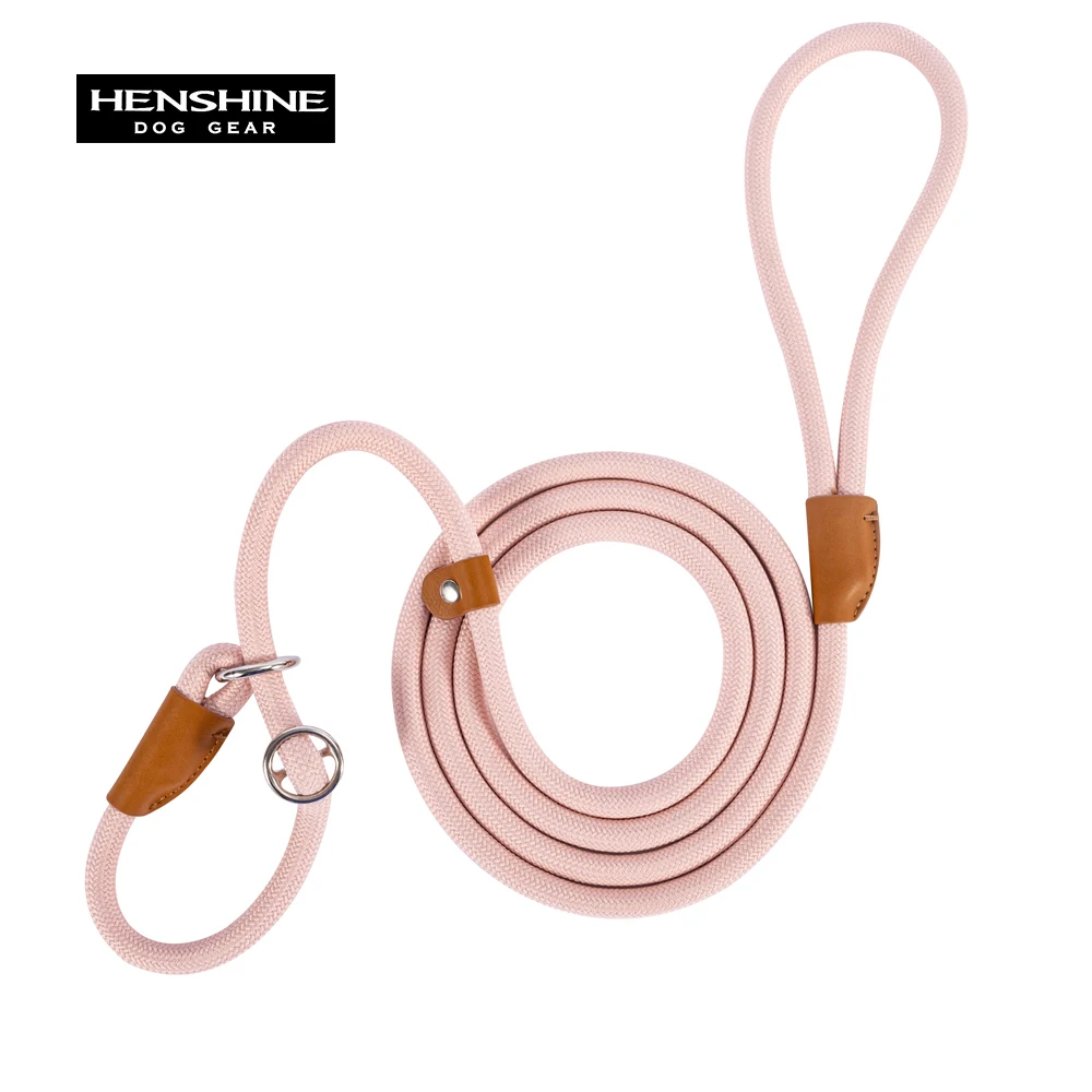 Cuerda antideslizante de nailon para perros, Collar de correa ajustable, lazo de sujeción deslizante, correa de mediana a grande, conveniente y duradero