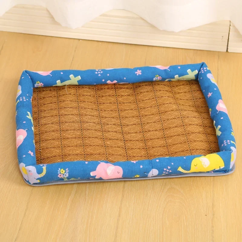 Almohadilla de hielo para mascotas, algodón y lino de verano, perros y gatos, estera Universal para mascotas con nido de gato refrescante de verano de alta temperatura - imagen 5