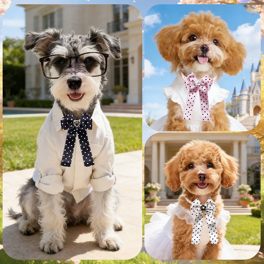 Lazos para perros y gatos - estilo puntos, ajustables, regalo ideal - imagen 3