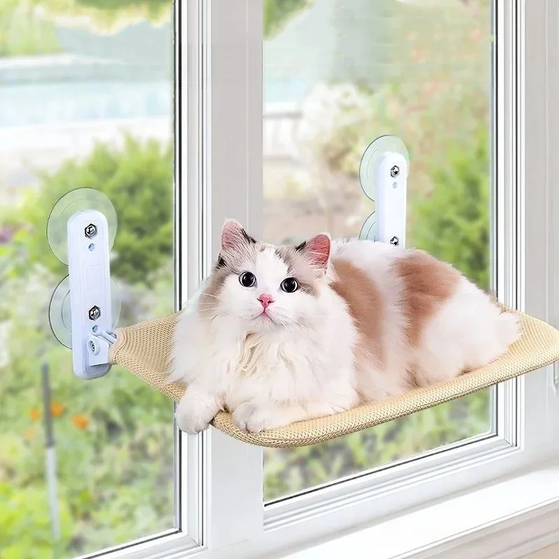 Hamaca para gatos ventana con ventosas superfuertes y colchón lavable - imagen 5