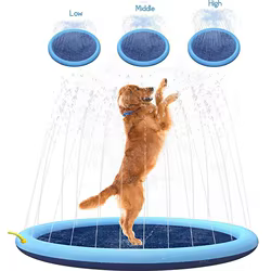 Piscina con rociador para perros – Colchoneta refrescante de verano