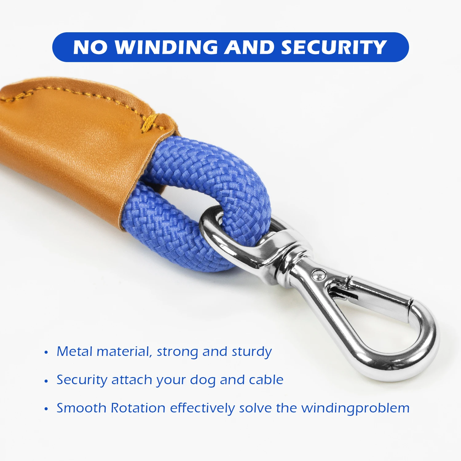 Correa para perros medianos y grandes de 1,5 M y 2,1 M, tipo fácil y práctico, correa de entrenamiento para perros grandes - imagen 4