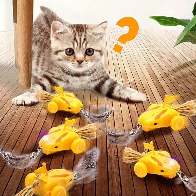 Juguete interactivo para gatos, juguete eléctrico para correr y girar, juguete de imitación de ratones, juguetes para aliviar el aburrimiento, 1 Uds. - imagen 5