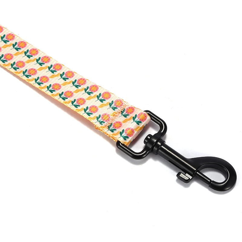 PLATTCO correa de perro de diseño único patrón de girasol oscilante alta calidad más hebilla de aleación de zinc 5 tamaños PDL302 - imagen 4