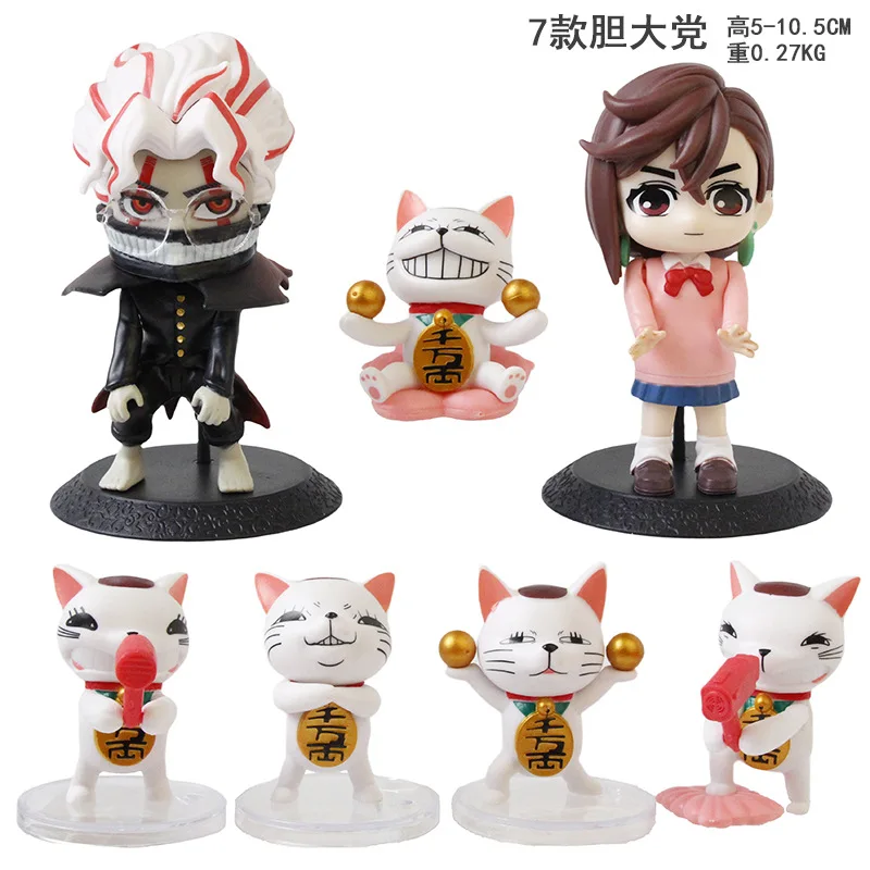 Figuras chibi en pose grupal para exhibir en escritorio
