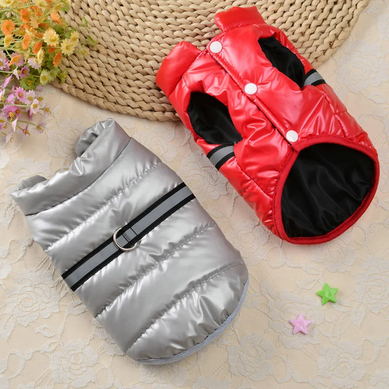 Abrigo cálido de invierno para perros, chaqueta, abrigo para perros pequeños y medianos, ropa impermeable para cachorros, monos de Pug a prueba de viento, traje, accesorios para perros