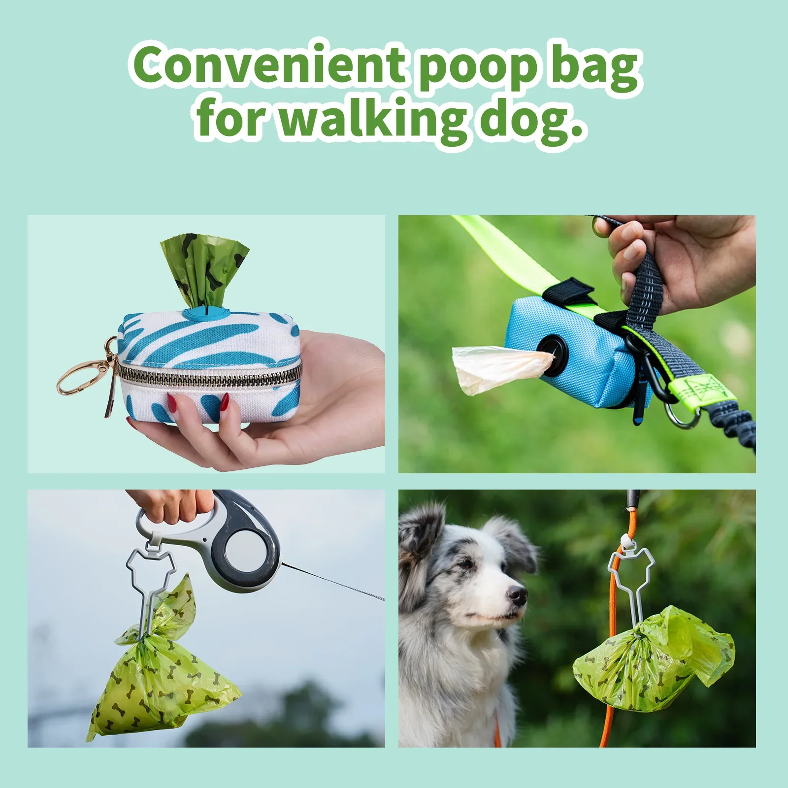 Bolsa de basura Degradable para caca de perro, herramientas de limpieza para exteriores, inodoro para mascotas y gatos - imagen 4