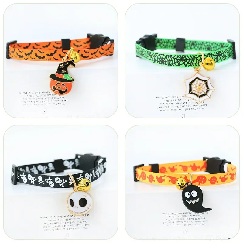 Collar ajustable para gato de Halloween, colgante para perro, gatito, cachorro, productos para mascotas, accesorios para gatos, decoración de Halloween - imagen 3