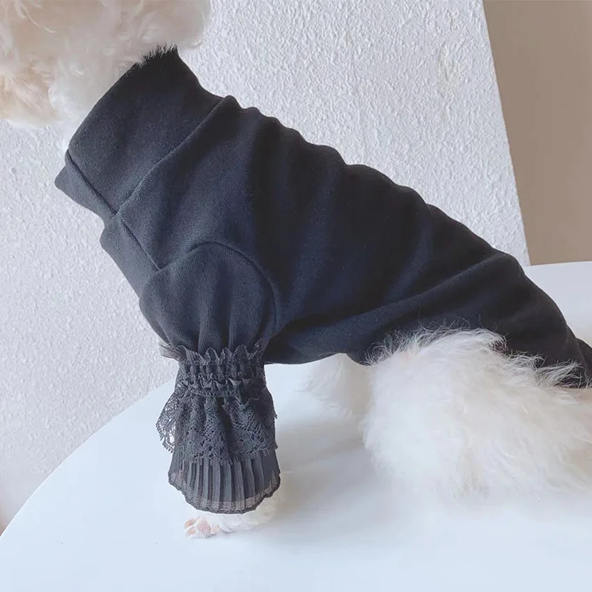 Ropa de invierno para perros y gatos, ropa cálida para mascotas de Small Yorkie, ropa para mascotas con bonito diseño de encaje dulce, ropa interior para mascotas - imagen 4