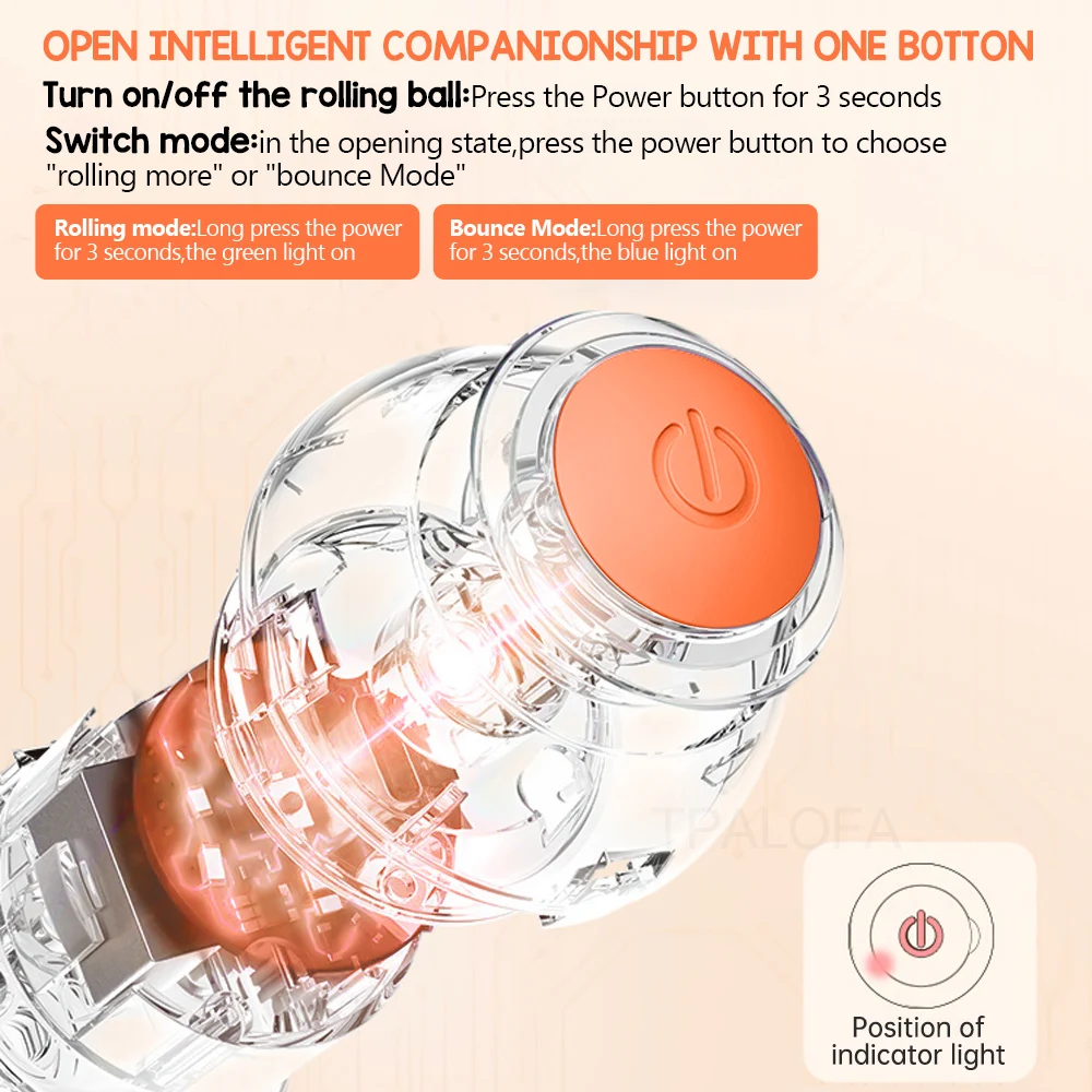 Pet Smart gato de juguete eléctrico automático rebote gato Bola de silicona gato juguetes-se juguetes para interiores jugando - imagen 5