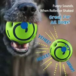 Juguete para perros Wobble Wag Giggle Ball Obtenga la atención del perro Juguete Divertidos sonidos Giggle cuando se enrolan o sacude las mascotas lo mejor como se ve en la televisión
