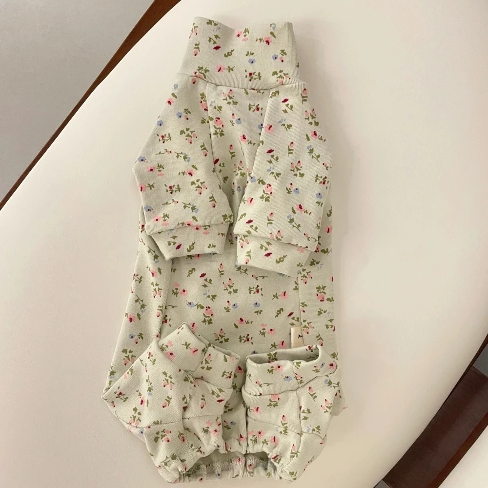 Chaqueta de algodón suave y cálida para gatos esfinges chaqueta femenina de primavera y otoño flor mono gatito sudadera dewenrex pijama - imagen 4