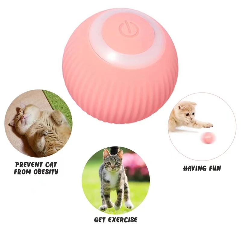 Juguete eléctrico inteligente para gatos, bola rodante automática, juguete interactivo para entrenamiento, accesorios para gatitos - imagen 4