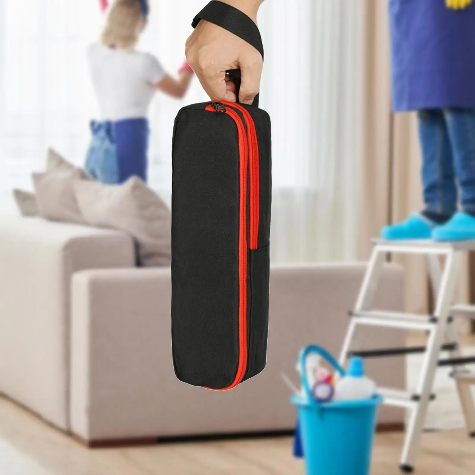 Scrub Brush Cleaner Carrying Case Storage Case Storage Pouch Holder Ultralight Organizer with Adjustable Strap for Household