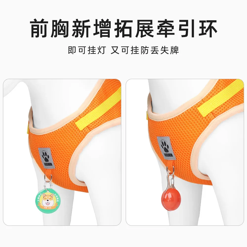 Nuevo tipo chaleco con correa para el pecho para perros, correa transpirable para el pecho para perros y gatos, correa reflectante para mascotas, productos para mascotas - imagen 5