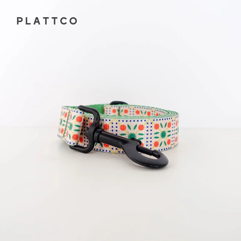 PLATTCO  personalized dog bow tie collar leash set custom FRUIT BISCUITS to walk accessory for small medium large 5 size PDC331 - imagen 5