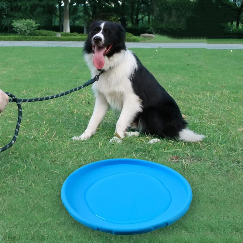 Platillo volador de silicona interactivo para perros y gatos, disco volador resistente a masticar, juego para mascotas, perfecto para diversión de entrenamiento de cachorros - imagen 4