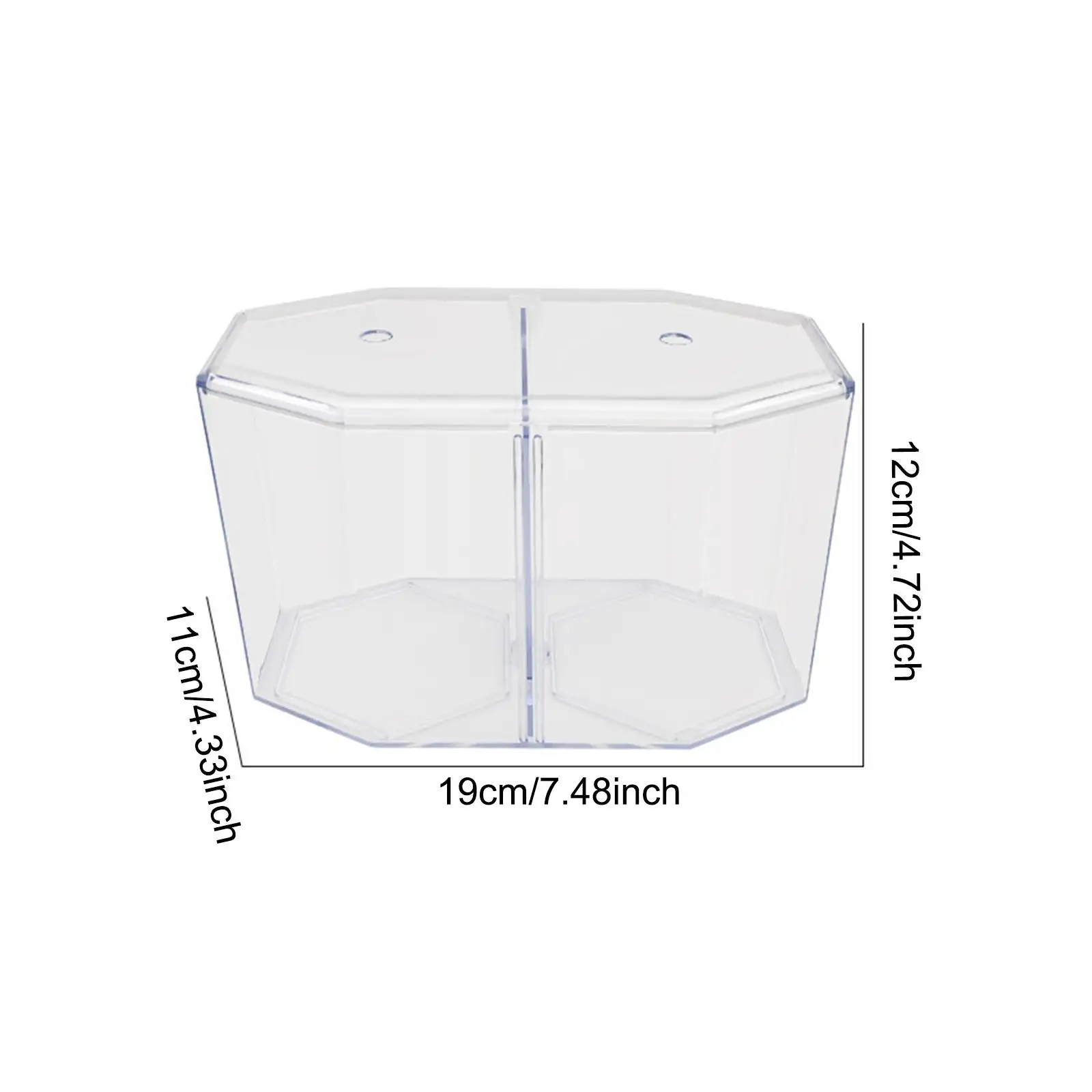 Small Beta Fish Tank Shrimp Tank Hatching Box Breeding Box Clear with Dividers Mini Aquarium Tank for Guppy Jellyfish Shrimps