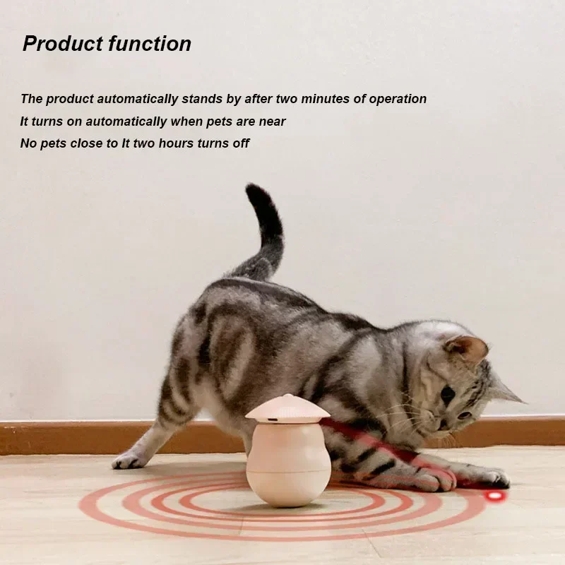 Juguete láser Seta para gato, vaso automático diseñado para el mejor juguete recargable para gato, Material ABS es seguro - imagen 5