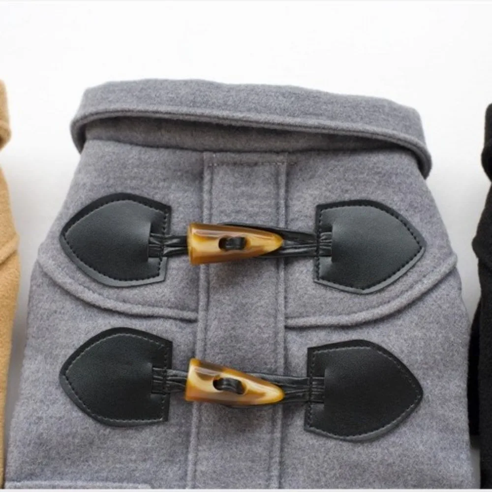 Abrigo de lana para mascotas, ropa para perros, abrigo para perros, cortavientos, lindo abrigo saliente, suéter para perros pequeños, ropa para cachorros, Otoño e Invierno - imagen 4