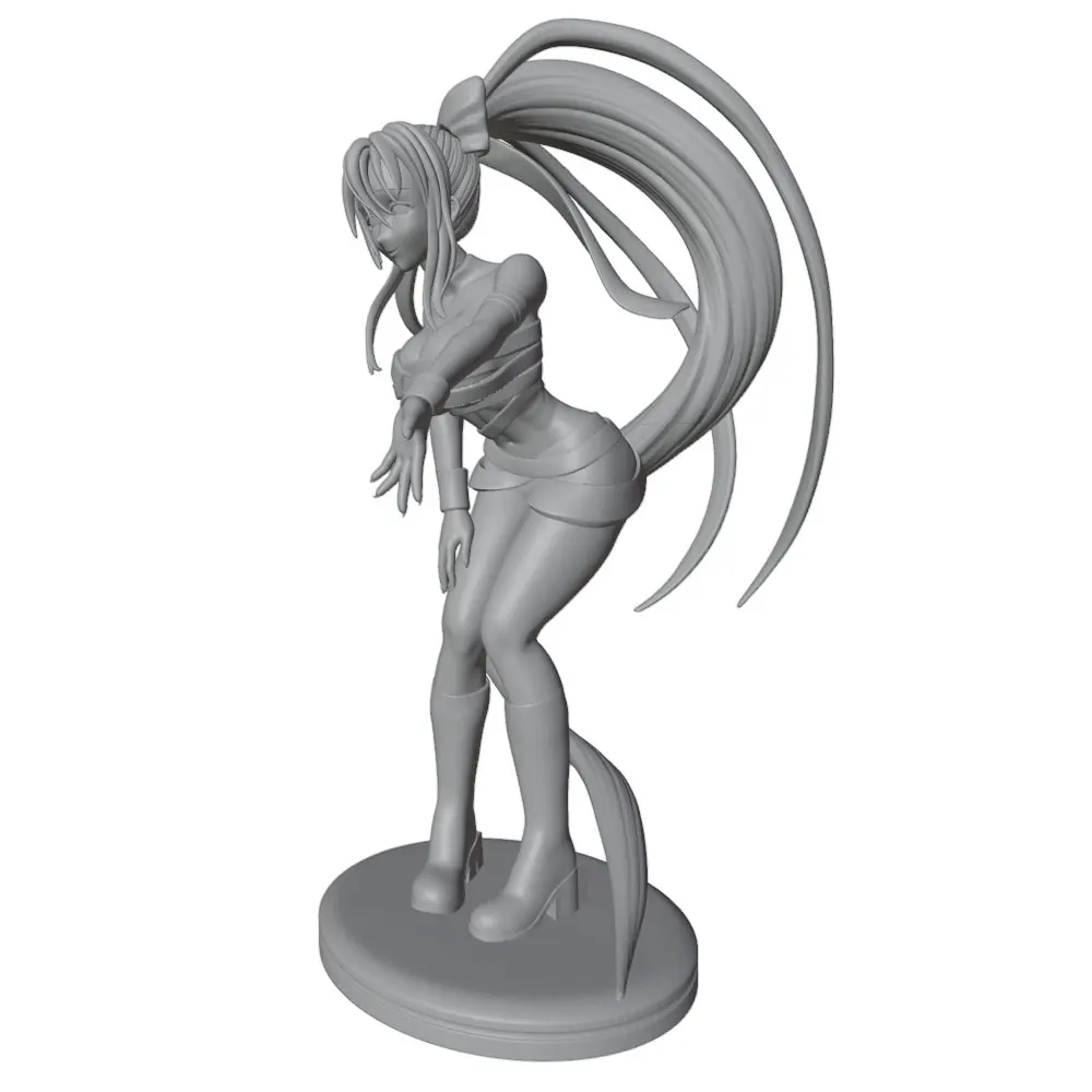 Estatua personaje anime – Miniatura gris sin montar ni pintar - imagen 4